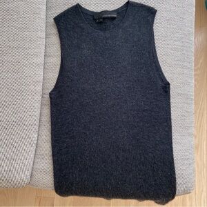 360 Cashmere Dark Gray Sleeveless Sweater